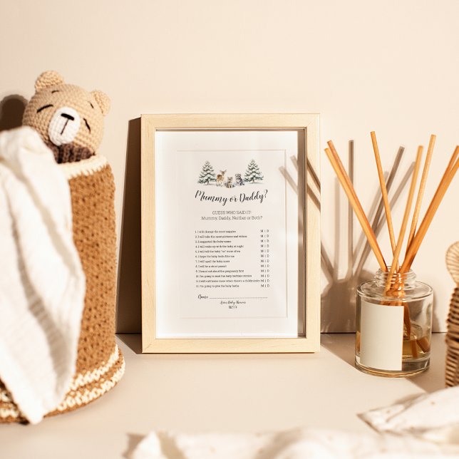 Winter Woodland Animals Shower Mummy oder Daddy Flyer (Von Creator hochgeladen)