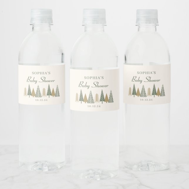 Winter Woodland Baby Dusche (Flaschen)