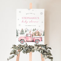 Winter Woodland Baby Dusche Begrüßungszeichen