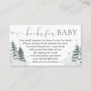 Winter Woodland Baby Showbücher für Babykarte Begleitkarte