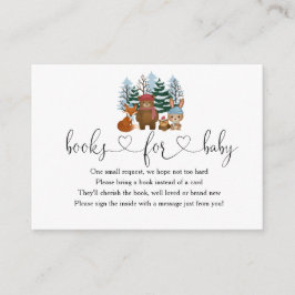 Winter Woodland Babydusche Bücher für Baby Begleitkarte