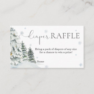 Winter Woodland Babydusche Windelwanne Begleitkarte