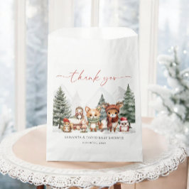 Winter Woodland Forest Animals Kinderdusche Geschenktütchen