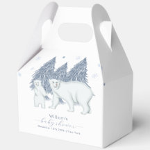 Winter Woodland Forest Polar Bear Baby Shower 