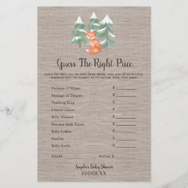 Winter Woodland Fox rät das richtige Preisspiel Flyer
