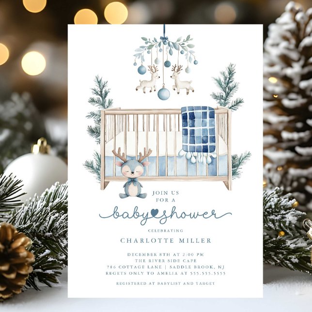 Winter Woodland Kinderdusche Einladung (Von Creator hochgeladen)