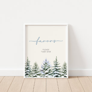 Winter Woodland Lieblingszeichen Poster