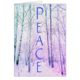 WINTER WOODLAND PEACE CARD