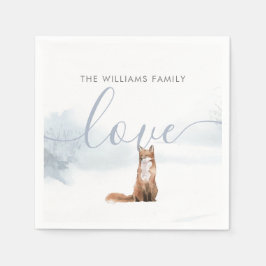 Winter Woodland Szene Fox Urlaub Serviette
