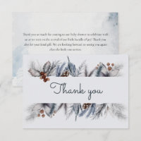 Winter Woodland Watercolor Forest Baby Dusche