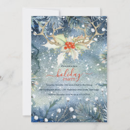 Winter Woodland Weihnachtsfeier Einladung
