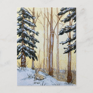 Winter Woodland Wonderland Feiertagspostkarte