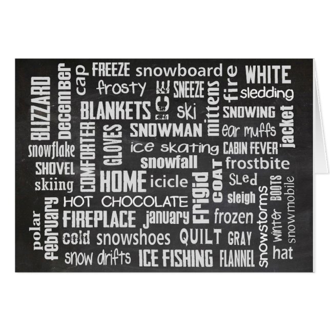 Winter Word Art Collage (Vorderseite (Horizontal))