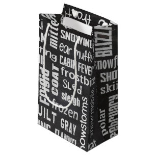 Winter Word Art Kleine Geschenktüte
