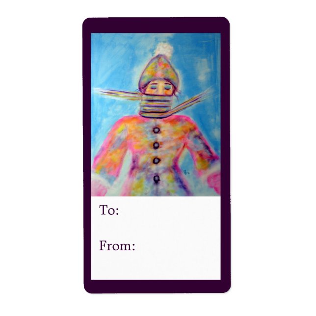 "Winter Wrapping" Art Gift Labels (Vorne)