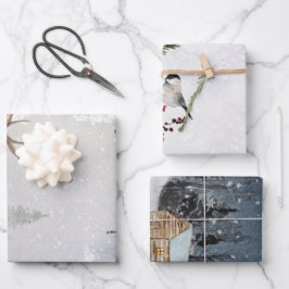 Winter Wrapping Paper Sheets Geschenkpapier Set