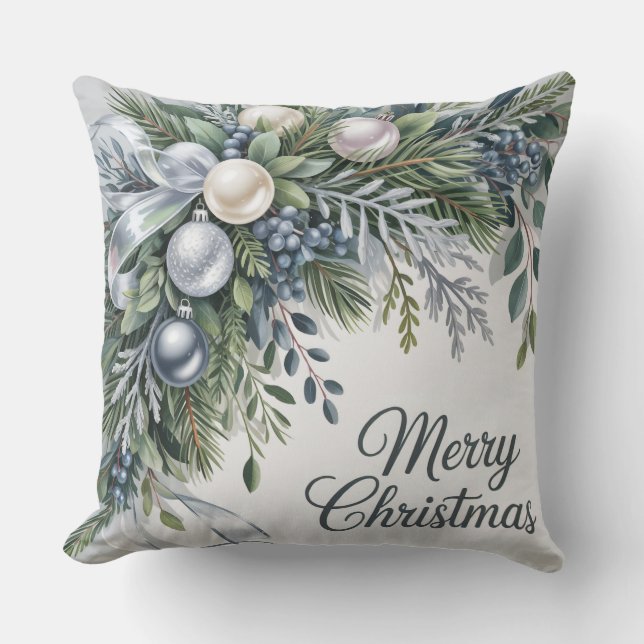 "Winter Wreath Christmas" Kissen (Vorderseite)