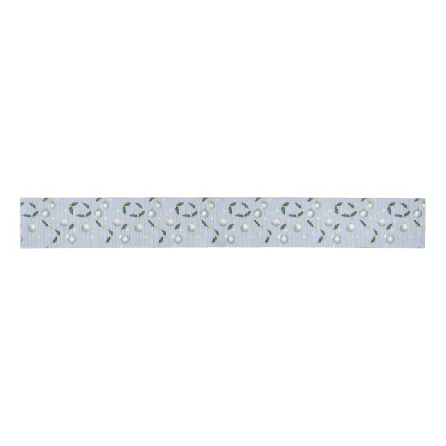 Winter-Wreath-Geschenkpapier Ripsband (Vorderseite)