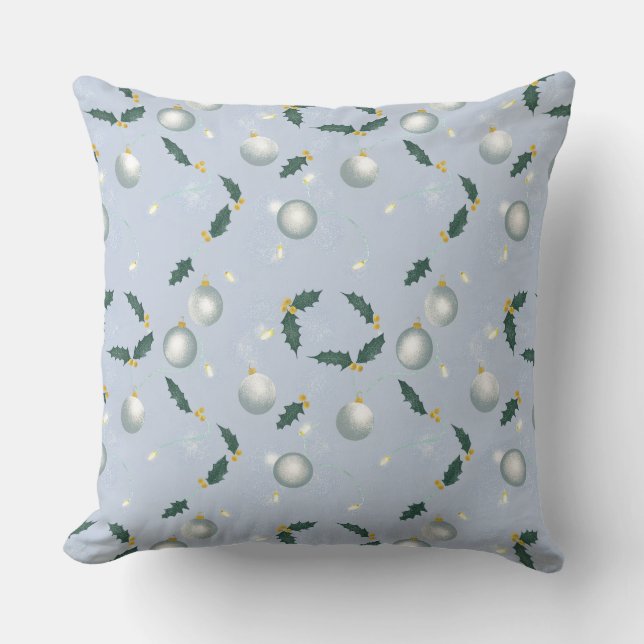 Winter Wreath Throw Pillow Kissen (Vorderseite)