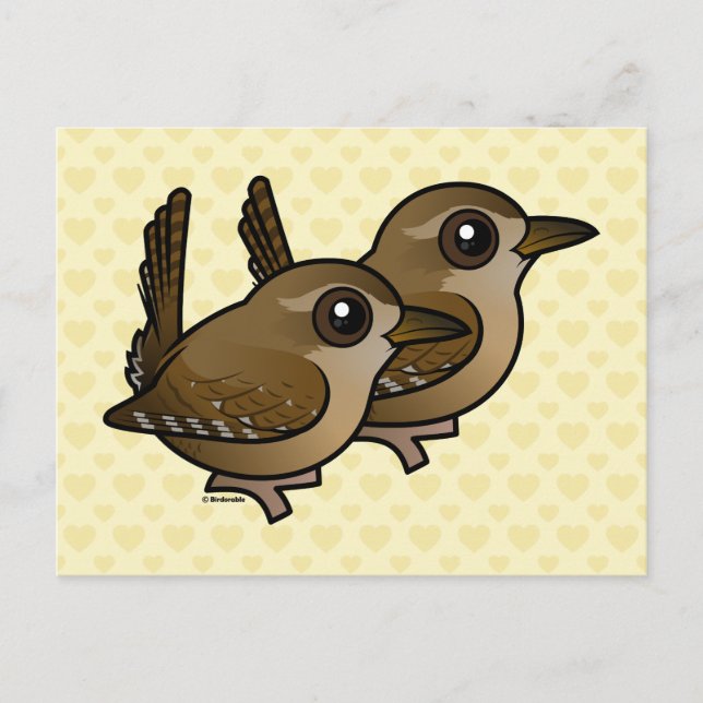 Winter Wren Pair Postkarte (Vorderseite)