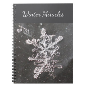 Winter-Wunder-Schneeflocken-Foto-Spiralblock Notizblock