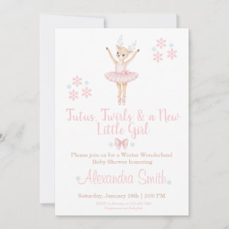 Winter-Wunderland-Baby-Shower-Einladung Einladung