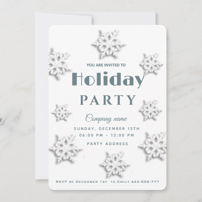 Winter Wunderland Corporate Holiday Party Einladung (Vorderseite)