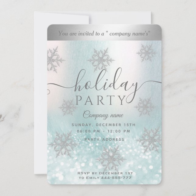 Winter Wunderland Corporate Holiday Party Einladung (Vorderseite)