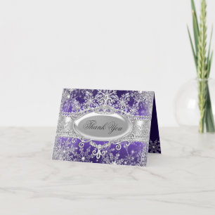 Winter-Wunderland-Dankeskarten für die Violette Pr Dankeskarte