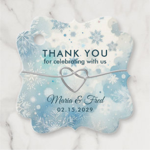 Winter-Wunderland-Hochzeitsgeschenk-Anhänger Geschenkanhänger
