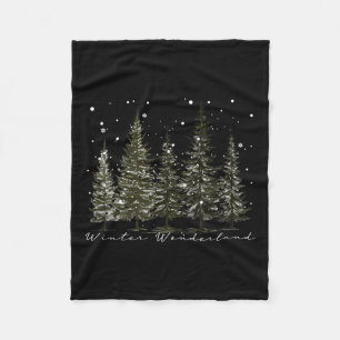 Winter Wunderland Pine Tree Natur Wandern Fleecedecke