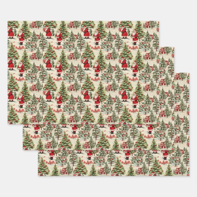 Winter Wunderland Weihnachtsbaumen und Weihnachtsb Geschenkpapier Set (Set)