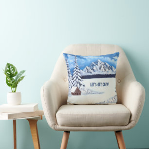 Winter-Wunderlandschaft Kissen