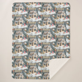 Winter-Wünsche Weihnachtsgeschenk für die Innenein Sherpadecke