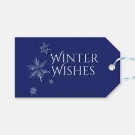 Winter wünscht Schneeflocken Geschenkanhänger