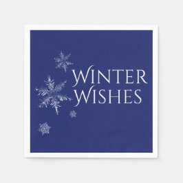 Winter wünscht Schneeflocken Serviette