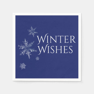 Winter wünscht Schneeflocken Serviette