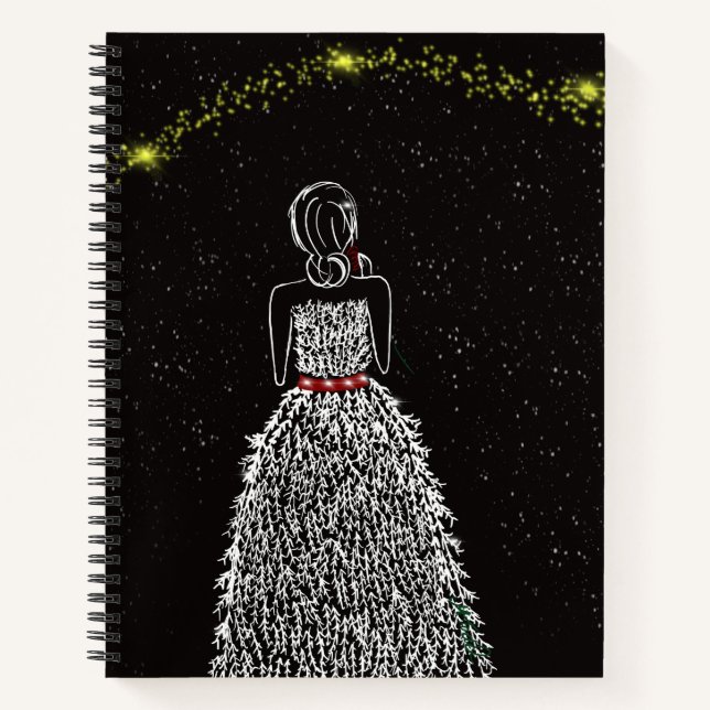 Winter wünscht sich nach einem Star-Notebook Notizbuch (Vorderseite)