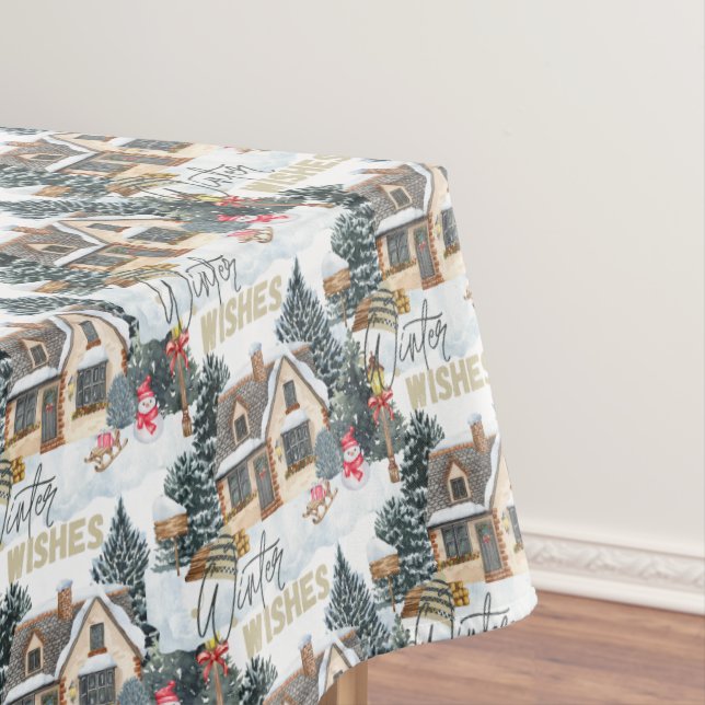 Winter wünscht tischdecke (Beispiel)