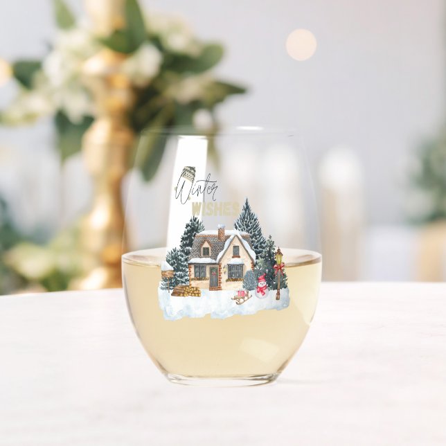 Winter wünscht weinglas ohne stiel (Insitu (Hochzeit))