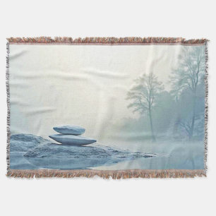Winter Zen: Foggy Lake Balance Decke