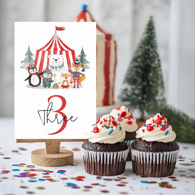 Winter-Zirkus-Geburtstag  Tischnummer (Von Creator hochgeladen)
