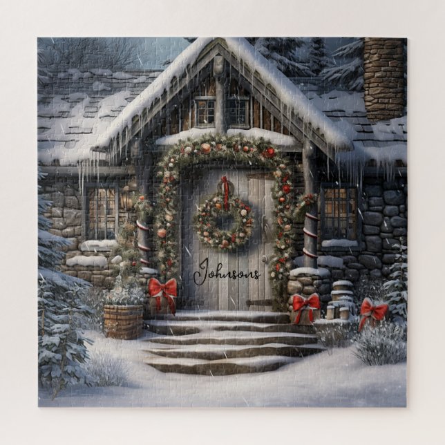 Winter Zuhause Holiday Weihnachten Retro Vintag Cu (Vertikal)