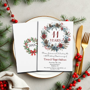 Winter zum 11. Hochzeitstag Einladung