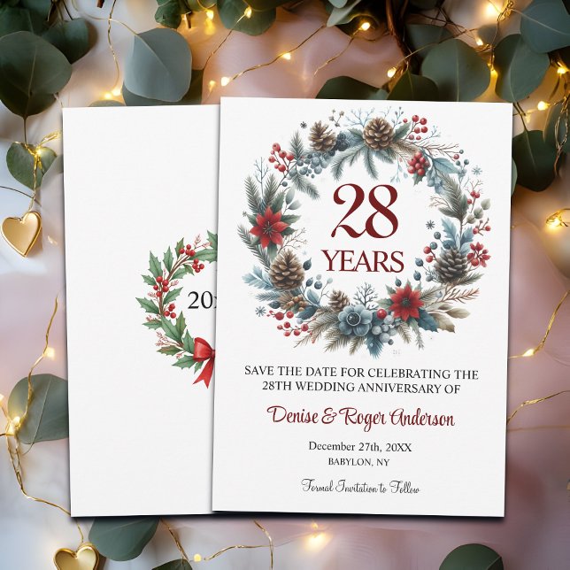 Winter zum 28. Hochzeitstag Save The Date (Von Creator hochgeladen)