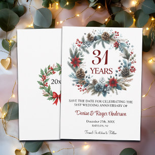 Winter zum 31. Hochzeitstag Save The Date
