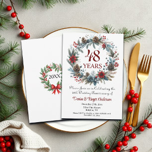 Winter zum 48. Hochzeitstag Einladung