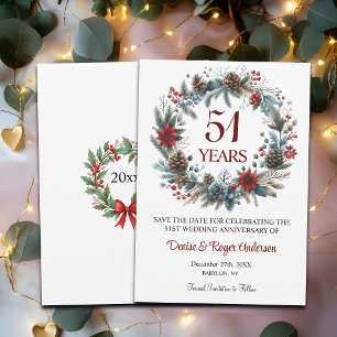 Winter zum 51. Hochzeitstag Save The Date