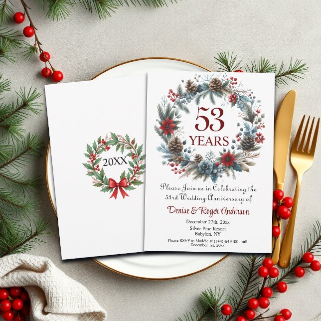 Winter zum 53. Hochzeitstag Einladung (Von Creator hochgeladen)