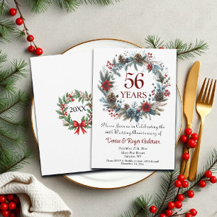 Winter zum 56. Hochzeitstag Einladung